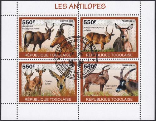 Potovn znmky Togo 2010 Antilopy 2A Mi# 3449-52 Kat 8.50