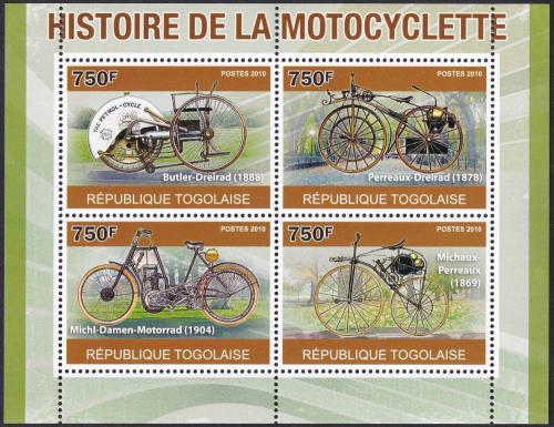 Potovn znmky Togo 2010 Historick motocykly 1A Mi# 3754-57 Kat 8