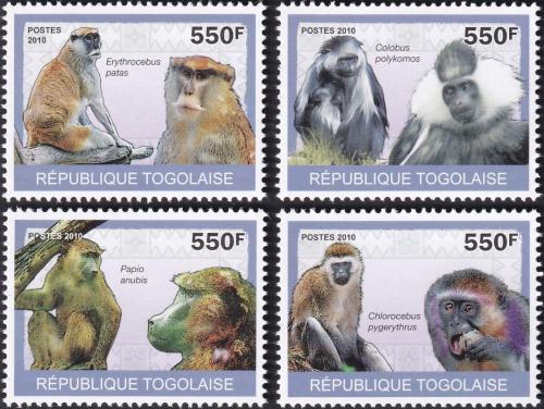 Potovn znmky Togo 2010 Opice 1B Mi# 3484-87 Kat 8.50 