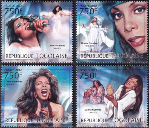 Potovn znmky Togo 2012 Donna Summer, zpvaka 1B Mi# 4593-96 Kat 12