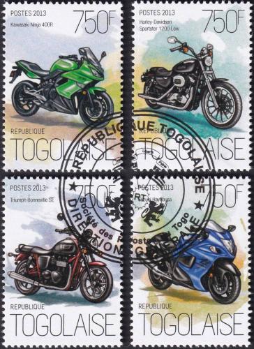 Potovn znmky Togo 2013 Motocykly 2B Mi# 5446-49 Kat 12 - zvtit obrzek