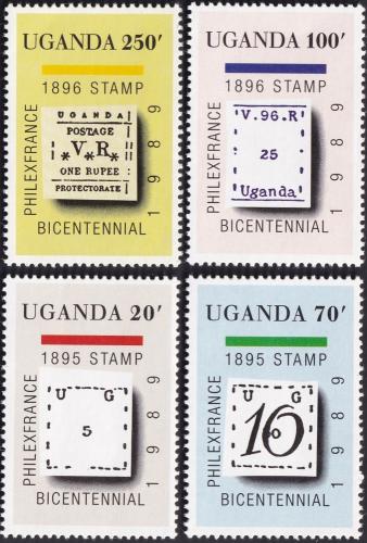 Potovn znmky Uganda 1989 Vstava PHILEXFRANCE Mi# 658-61 Kat 8