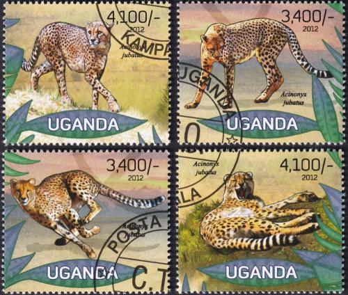 Potovn znmky Uganda 2012 Gepard 1B Mi# 2805-08 Kat 13