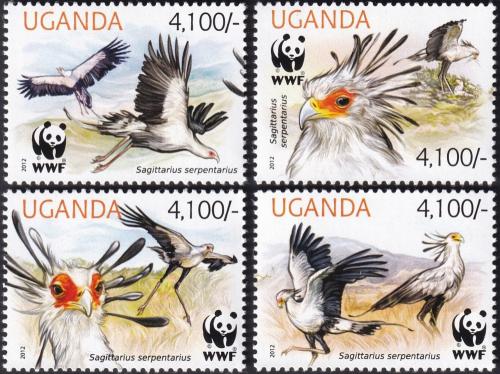 Potovn znmky Uganda 2012 Hadilov psa, WWF Mi# 3000-03 Kat 16