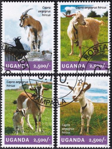 Potovn znmky Uganda 2014 Kozy 1B Mi# 3295-98 Kat 12