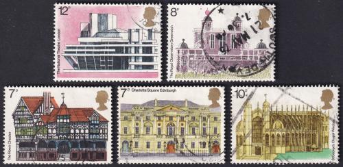 Potovn znmky Velk Britnie 1975 Architektura 1A Mi# 673-77