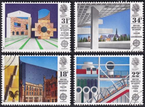 Potovn znmky Velk Britnie 1987 Evropa CEPT, architektura 1A Mi# 1105-08 Kat 5