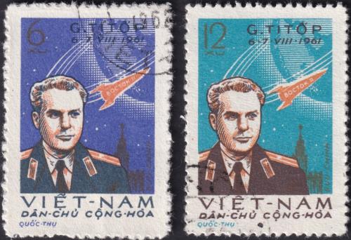 Potovn znmky Vietnam 1961 Gherman Titov Mi# 181-82