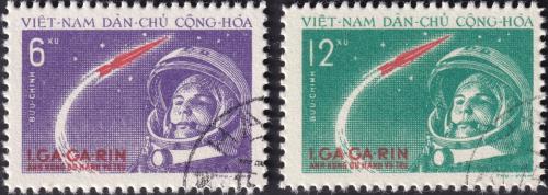 Potovn znmky Vietnam 1961 Jurij Gagarin Mi# 166-67