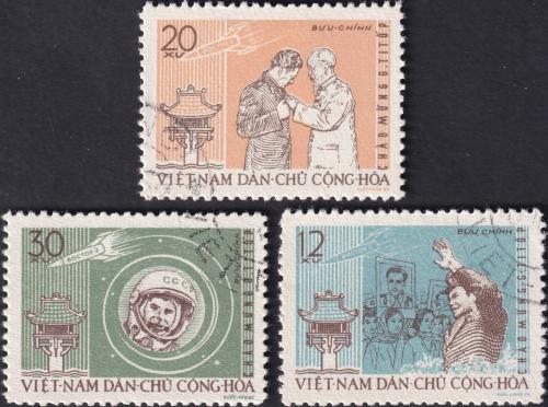 Potovn znmky Vietnam 1962 Gherman Titov Mi# 217-19