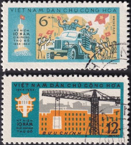 Potovn znmky Vietnam 1964 Osvobozen Hanoje Mi# 328-29