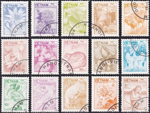 Potovn znmky Vietnam 1984 Fauna a flra Mi# 1529-43