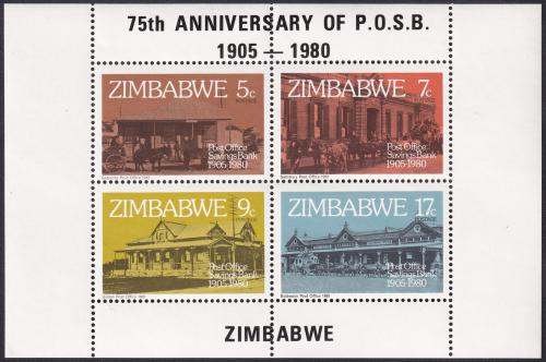 Potovn znmky Zimbabwe 1980 Poty Mi# Block 6